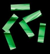 Global Effects GREEN Металлизированное конфетти 17х55мм зеленое. Металлизированное конфетти дает красивый эффектный блеск при падении. Упаковка 1 кг от музыкального магазина МОРОЗ МЬЮЗИК