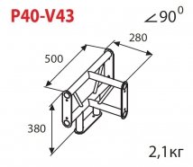 АЛЮМИНИЕВЫЕ И СТАЛЬНЫЕ КОНСТРУКЦИИ IMLIGHT P40-V43 Стыковочный узел для 4-х ферм под 90 градусов, вертикальный, d40х2 \ d16х2мм.