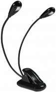 K&M 85640-000-55 Mighty Bright Duble Flex подсветка для нот на прищепке, 2 LED, от батарей 3 х AAA от музыкального магазина МОРОЗ МЬЮЗИК