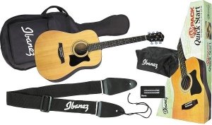 IBANEZ V50NJP NATURAL набор: акустическая гитара, цвет натуральный, тюнер, чехол от музыкального магазина МОРОЗ МЬЮЗИК