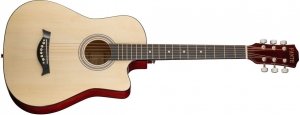 Fante FT-D38-N акустическая гитара 38" с вырезом, 18 ладов, верхняя дэка липа, гриф катальпа, цвет натуральный от музыкального магазина МОРОЗ МЬЮЗИК