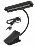 DEKKO FL-9030 Светодиодная подсветка для пюпитра с гибким основанием, с креплением прищепка. Широкий угол освещения, кнопочное включение, 9 светодиодо от музыкального магазина МОРОЗ МЬЮЗИК