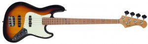 SQOE SJB600 SB бас гитара Jazz Bass 21 лад, корпус тополь, гриф Канадский карбонизированный клён, цвет санберст от музыкального магазина МОРОЗ МЬЮЗИК
