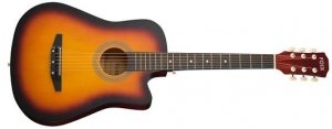 Foix 38C-M-3TS акустическая гитара с вырезом, корпус липа, цвет санбёрст от музыкального магазина МОРОЗ МЬЮЗИК