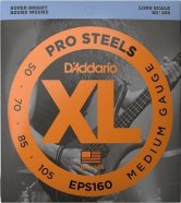 D'Addario EPS160 Струны для бас-гитары Pro Steels 50-105, Medium от музыкального магазина МОРОЗ МЬЮЗИК