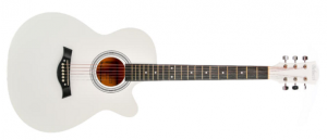 Belucci BC4010 WH акустическая гитара с вырезом, размер 40", глянцевое покрытие, материал липа, цвет белый от музыкального магазина МОРОЗ МЬЮЗИК