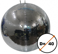 STAGE4 Mirror Ball 40 зеркальный диско-шар D=40см, размер ячеек 10x10мм, стекло (зеркало), цвет серебристый, масса 3 кг от музыкального магазина МОРОЗ МЬЮЗИК