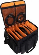 GATOR G-CABLEBAG-SM сумка для кабелей и аксессуаров, 5 отделений внутри, съемный ремень и ручки для переноски, резиновые ножки, 27,9 x 30,5 x 33 см от музыкального магазина МОРОЗ МЬЮЗИК