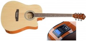 CARAVAN MUSIC HS-4111 N EQ 41" гитара электроакустическая со встроенным эквалайзером + тюнер, цвет натуральный от музыкального магазина МОРОЗ МЬЮЗИК