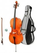 ANDREW FUCHS CL-200L 1/2 виолончель (КОМПЛЕКТ - смычок + чехол) студенческая модель, верхняя дека резонансная ель массив от музыкального магазина МОРОЗ МЬЮЗИК