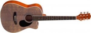 Homage LF-3800CT-N фольковая 6-струнная гитара 38" с вырезом, верхняя дека ламинат, задняя дека и обечайки ламинат, гриф клен от музыкального магазина МОРОЗ МЬЮЗИК