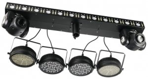 LFocus FO-1205Z-A комплект светодиодного оборудования, 7 приборов, ИК пульт управления (стойка в комплект не входит) от музыкального магазина МОРОЗ МЬЮЗИК